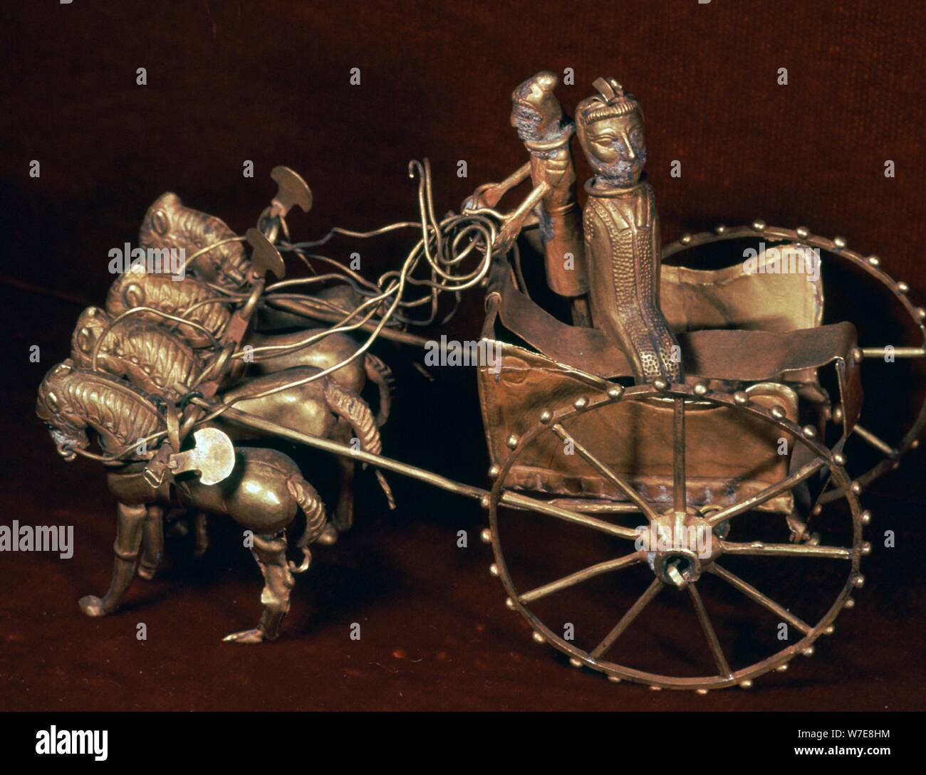 Gold Modell Wagen aus den Oxus Schatz, Achämenidischen Persisch, aus Tadjikistan, 5th-4th century BC. Stockfoto
