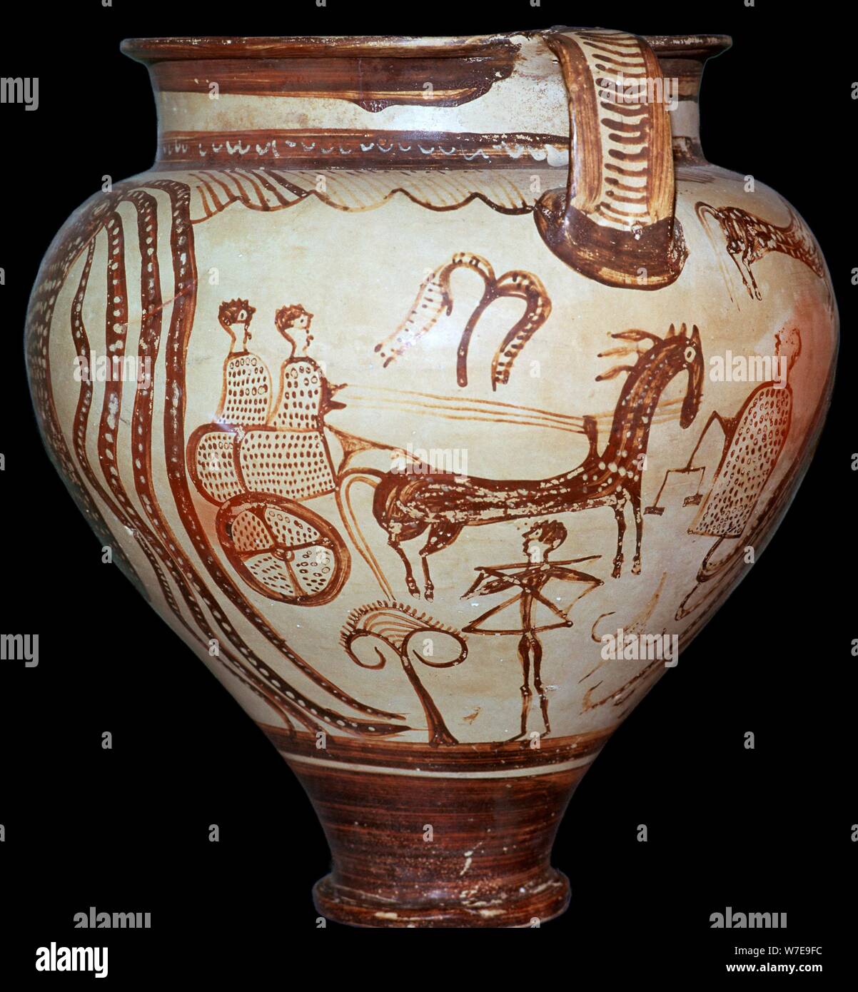 Die 'Krater' des Zeus Zeus Holding die Waage des Schicksals, aus dem 15. Jahrhundert. Artist: Unbekannt Stockfoto