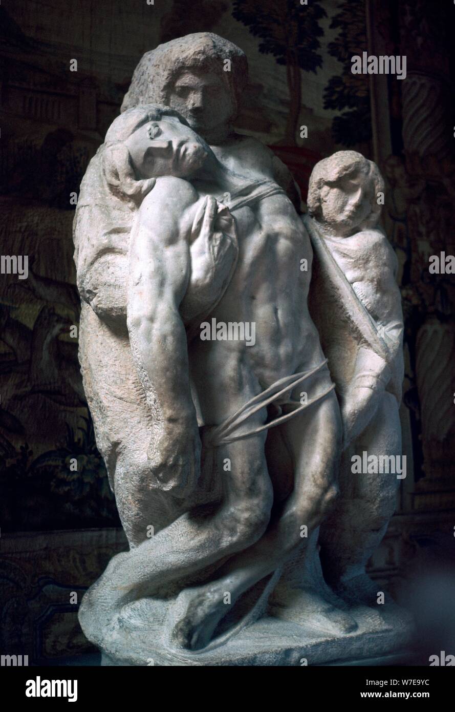 Die palestrina Pieta von Michelangelo, aus dem 15. Jahrhundert. Künstler: Michelangelo Buonarroti Stockfoto