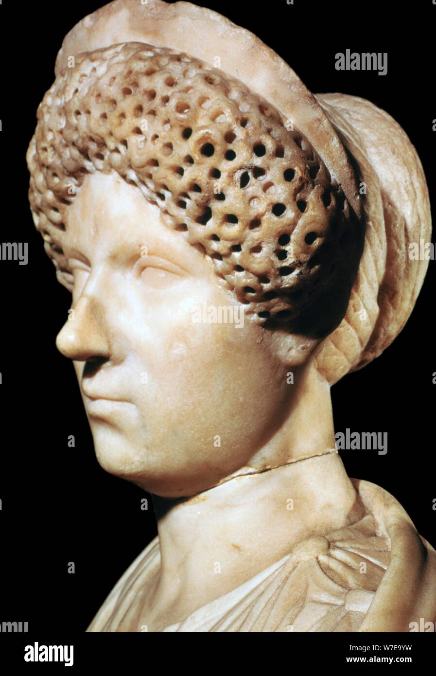 Marmor Leiter der Julia, die Frau des Kaisers Tiberius, 1. Jahrhundert v. Chr.. Artist: Unbekannt Stockfoto