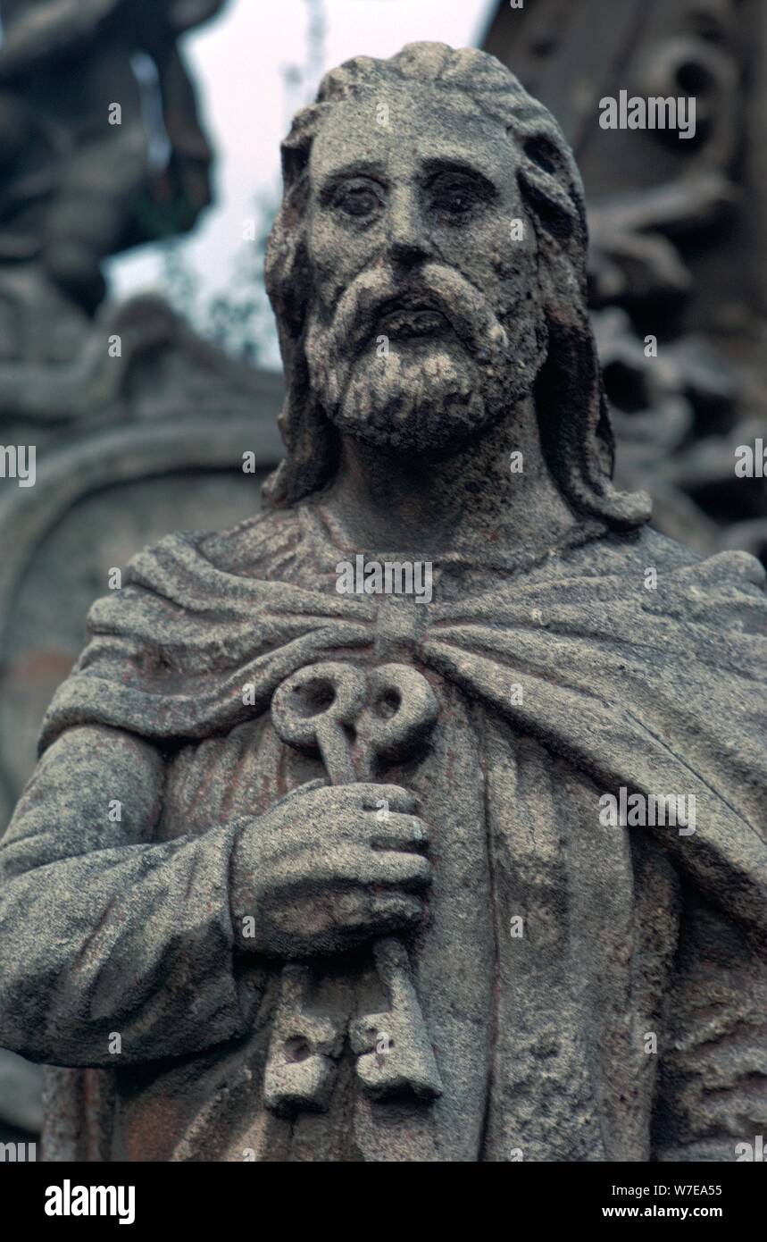 Statue des Hl. Petrus. Artist: Unbekannt Stockfoto