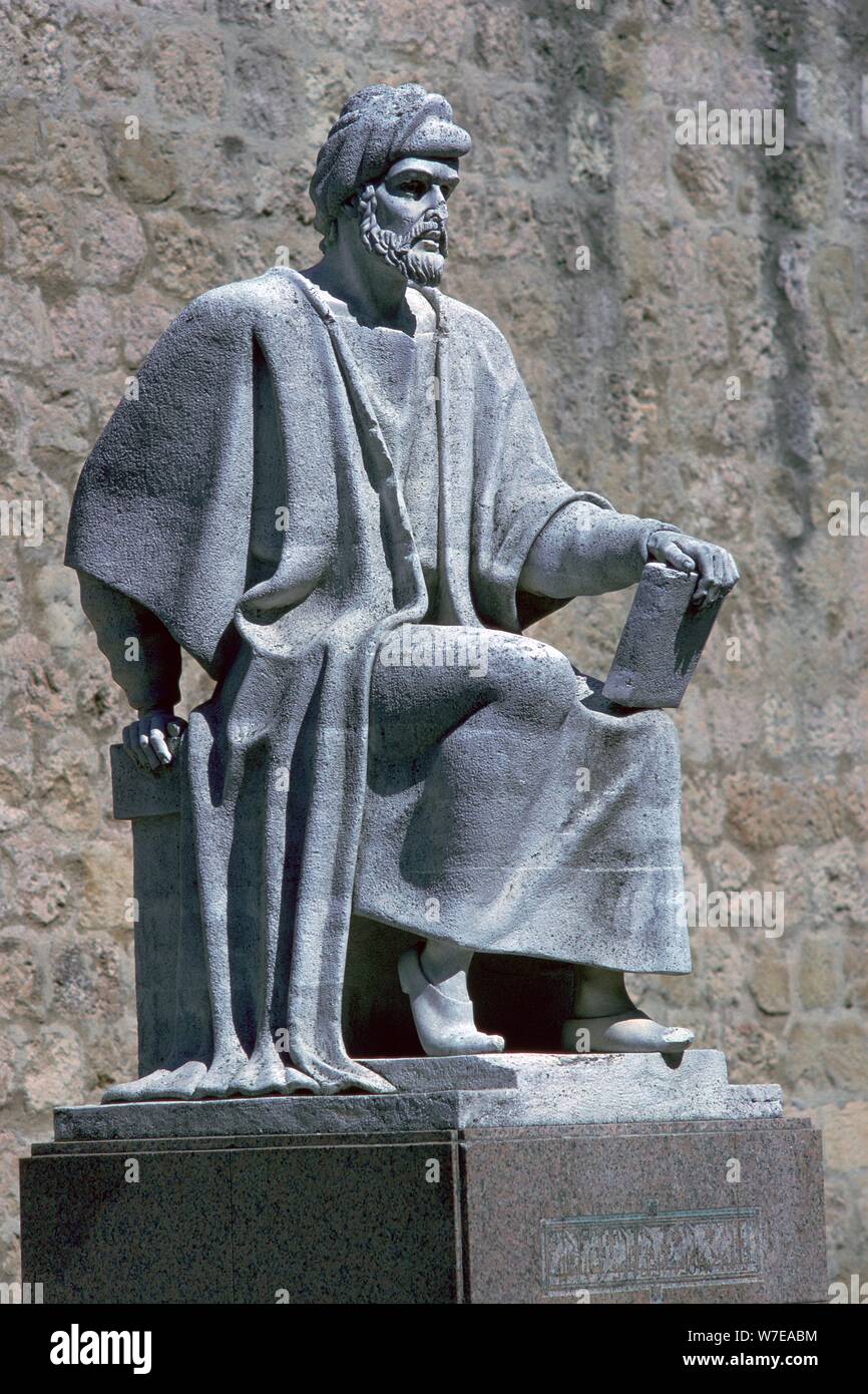 Statue von Averroes aus Cordoba, 12. Artist: Unbekannt Stockfoto