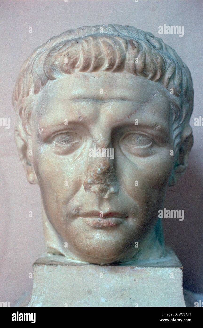 Kopf des römischen Kaisers Claudius, 1. Jahrhundert. Artist: Unbekannt Stockfoto