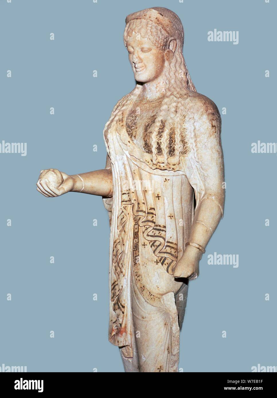 Griechische Statue einer Kore von der Akropolis, des 5. vorchristlichen Jahrhundert. Artist: Unbekannt Stockfoto Griechische Statue einer Kore von der Akropolis, des 5. vorchristlichen Jahrhundert. Artist: Unbekannt Stockfoto