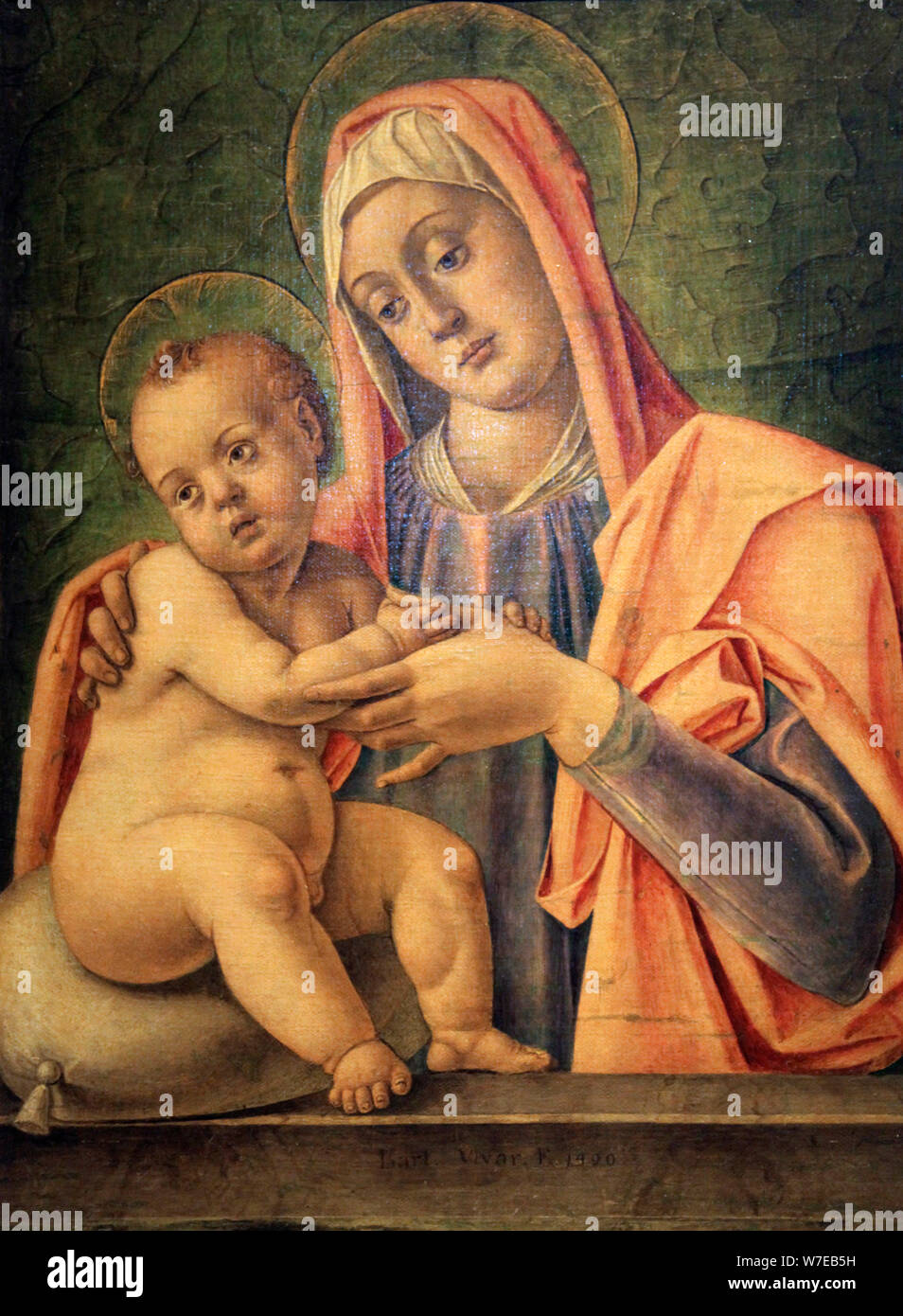 'Madonna mit Kind', 1490. Artist: Bartolomeo Vivarini Stockfoto
