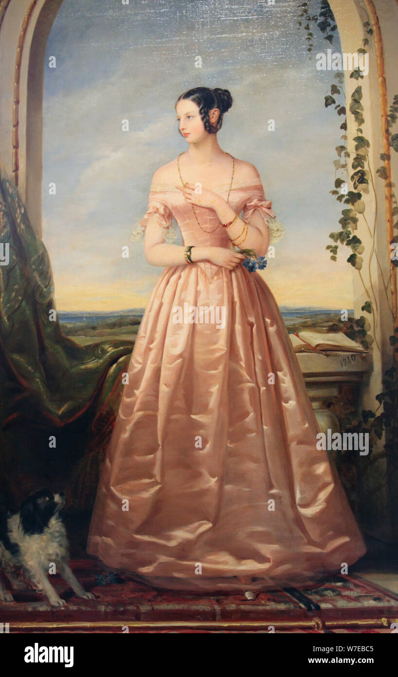 ' Portrait der Großfürstin Alexandra Nikolajewna', 1840. Artist: Christina Robertson Stockfoto