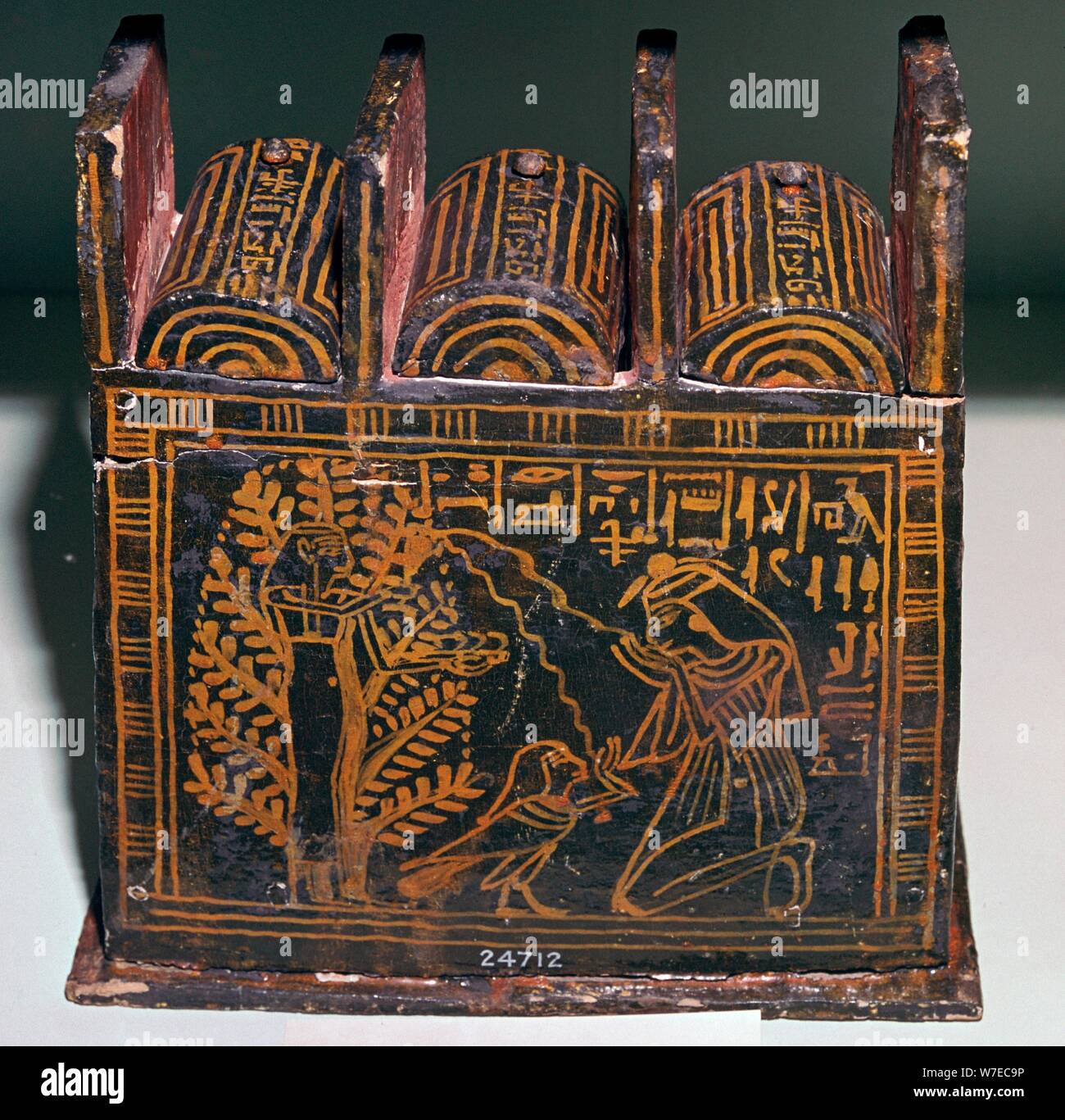 Ägyptische lackiert Uschebti-Box von Anhai. Artist: Unbekannt Stockfoto