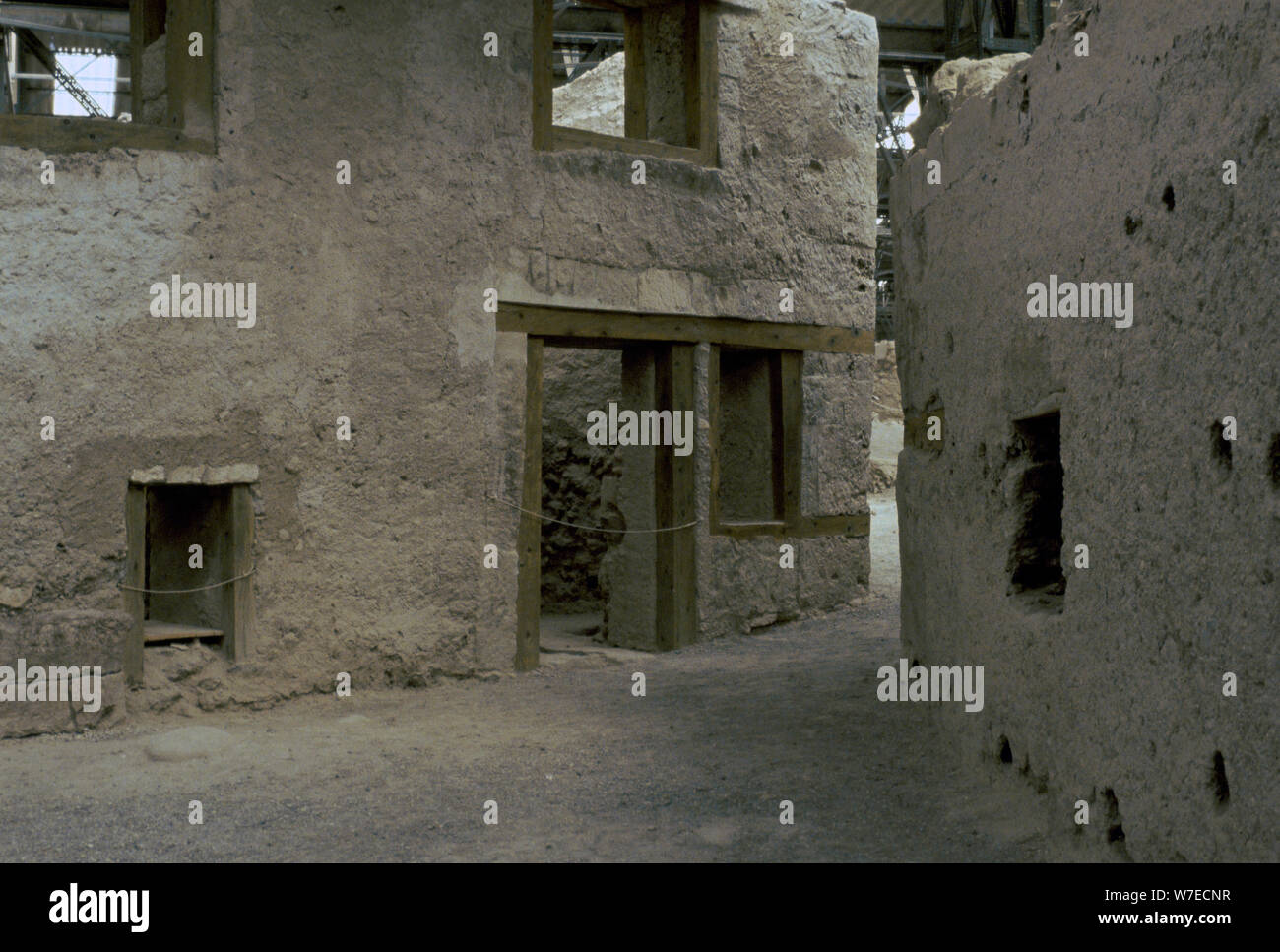 Haus in der Minoischen Stadt Akrotiri, 15. Jahrhundert v. Chr.. Artist: Unbekannt Stockfoto