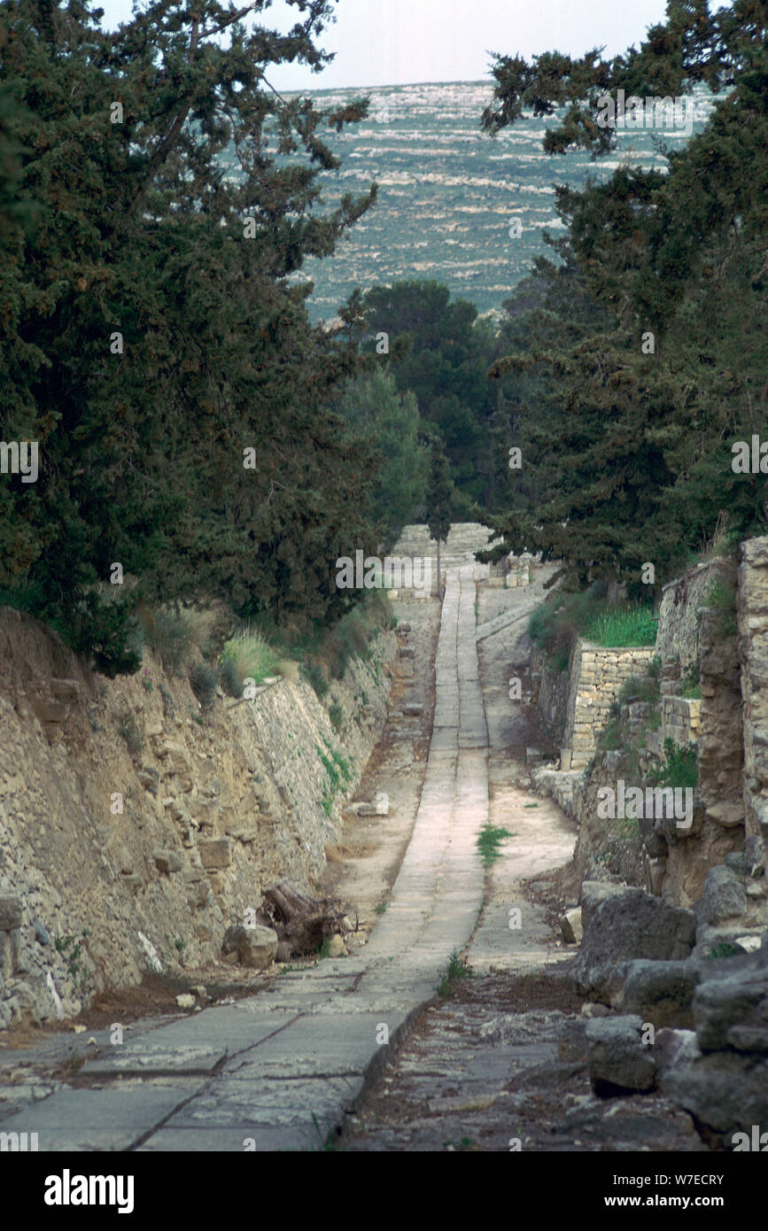 Der 'Königsweg', die zu den minoischen Palast von Knossos, 15. Jahrhundert v. Chr.. Artist: Unbekannt Stockfoto