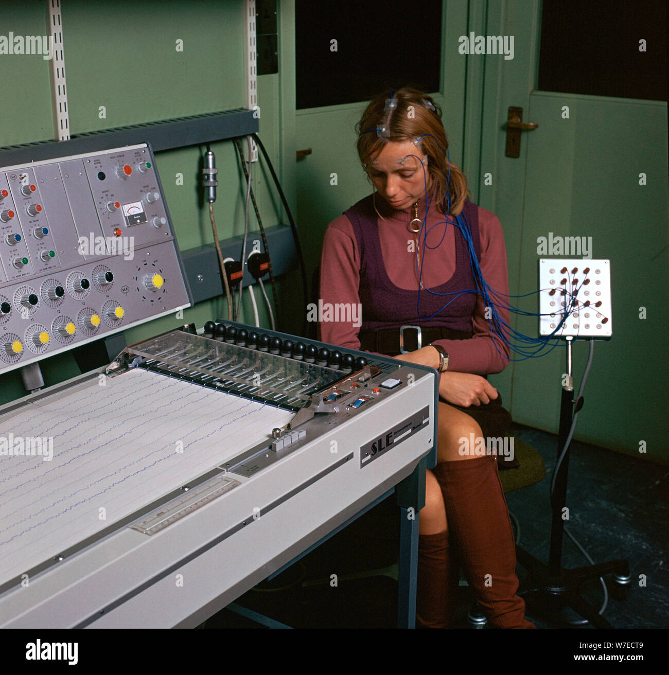 E.E.G Aufnahme. Artist: Unbekannt Stockfoto