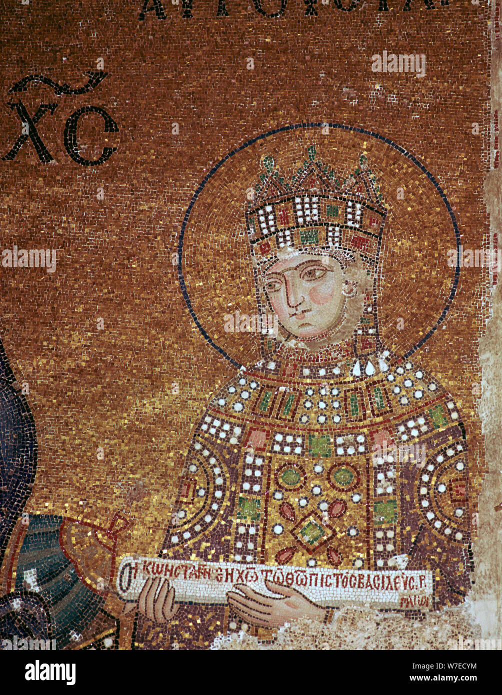 Mosaik der byzantinischen Kaiserin Zoe, 11. Jahrhundert. Artist: Unbekannt Stockfoto