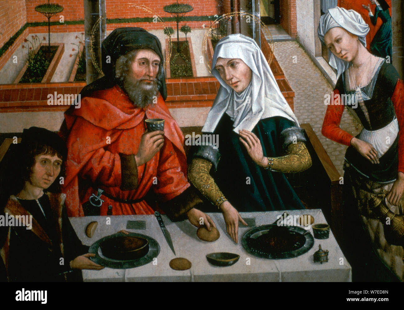 Detail eines Altars aus der Karmeliterkirche, aus dem 15. Jahrhundert. Artist: Master der Barbara Legende Stockfoto