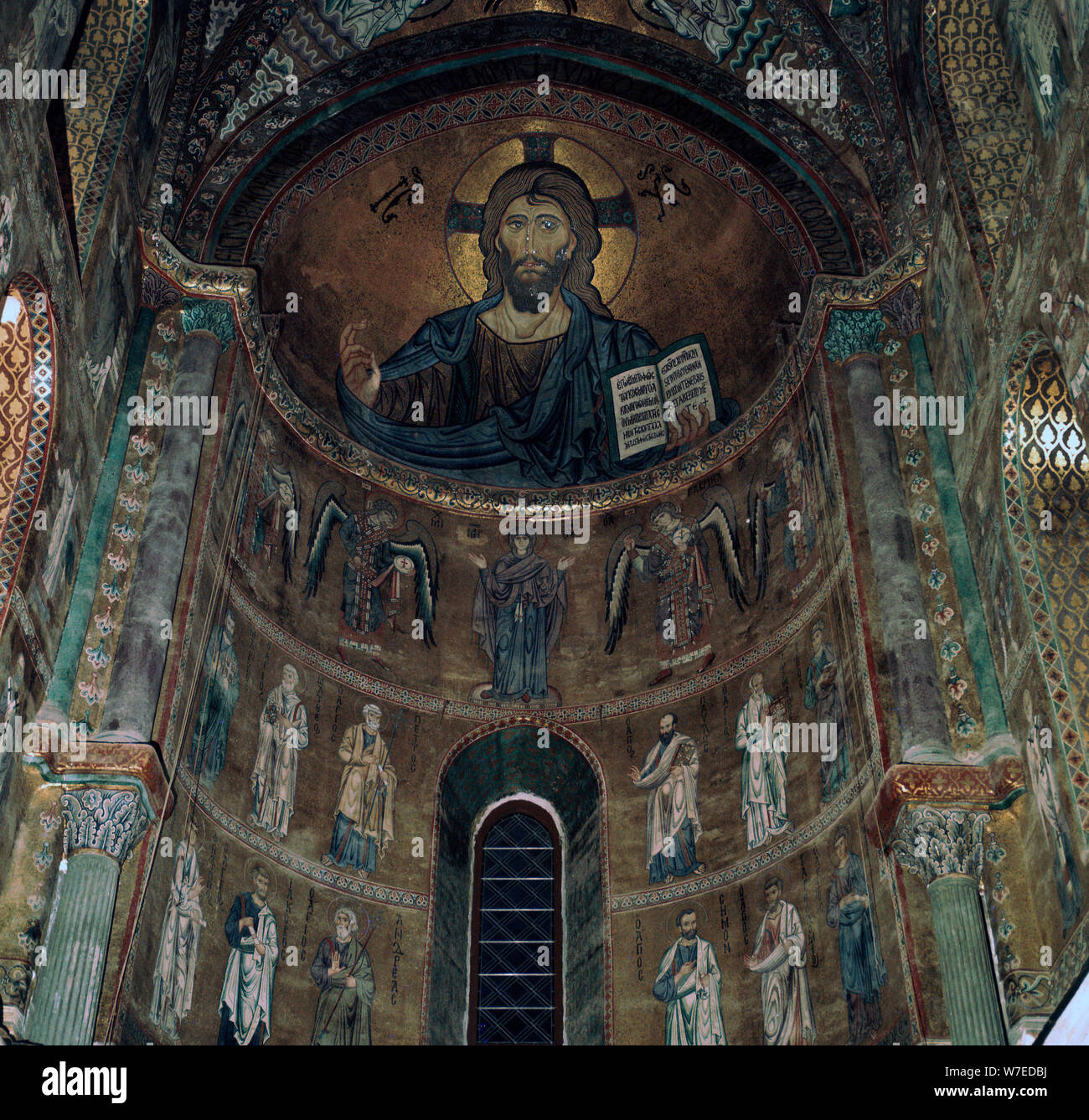 Der Pantokrator Mosaik in Cefalo Kathedrale aus dem 12. Jahrhundert. Artist: Unbekannt Stockfoto