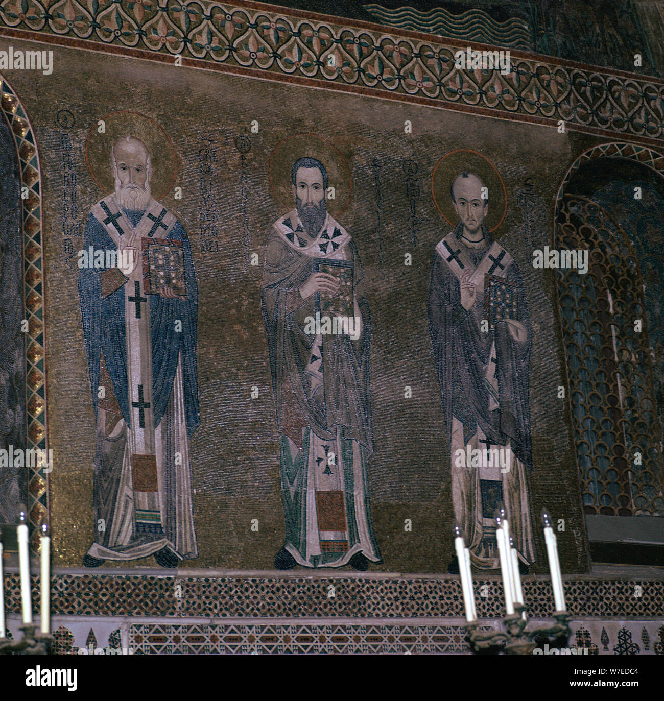 Ein Mosaik die Väter der Kirche, 12. Jahrhundert zeigen. Artist: Unbekannt Stockfoto