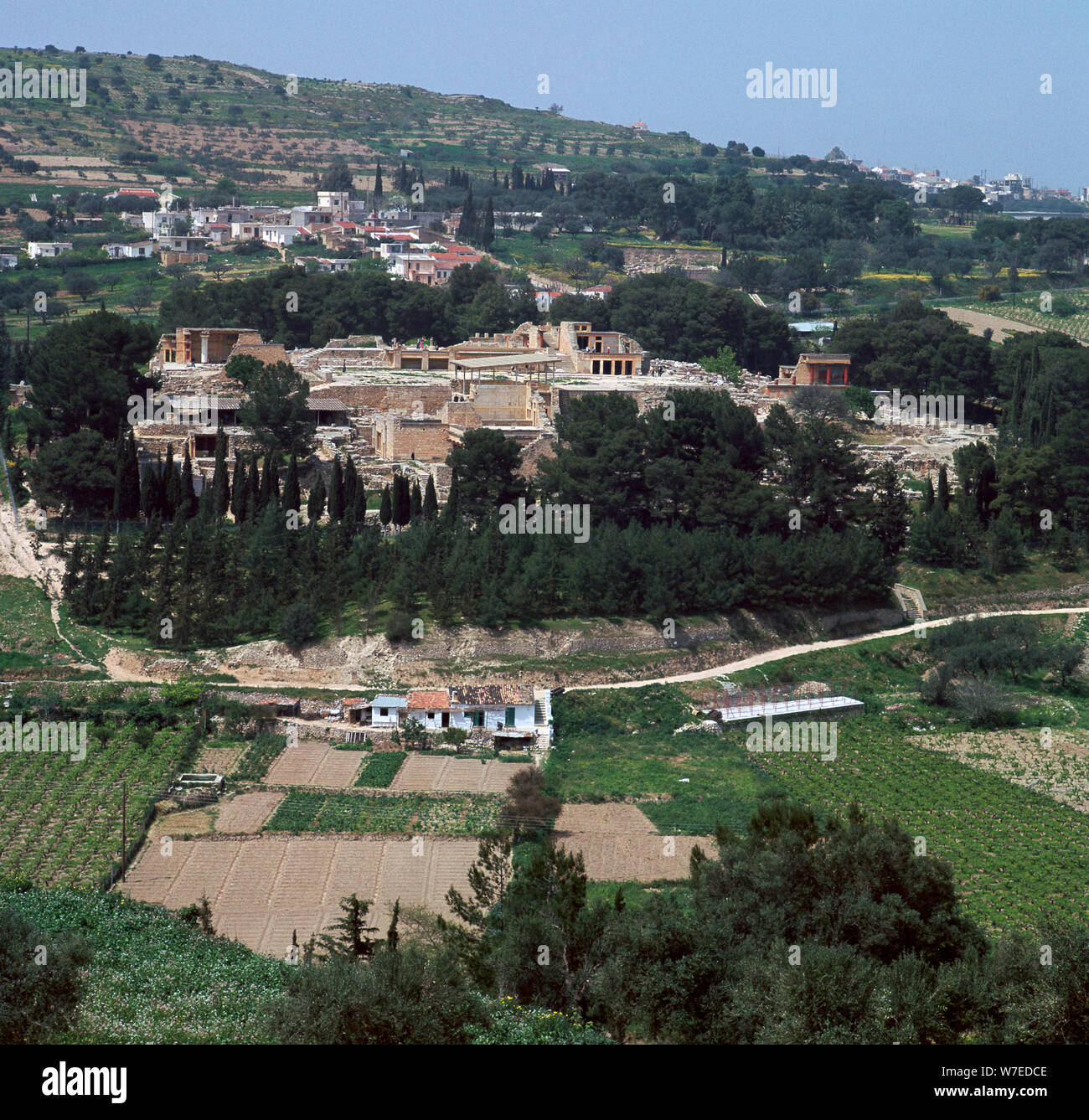 Blick auf die Königliche minoischen Palast von Knossos, c 1700-1300 v. Chr.. Artist: Unbekannt Stockfoto