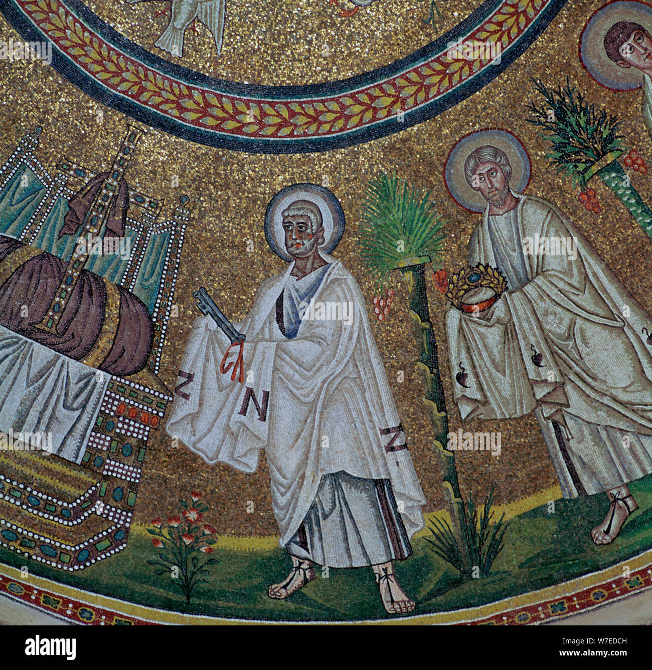 Eine byzantinische Mosaik von St. Peter, 5. Artist: Unbekannt Stockfoto