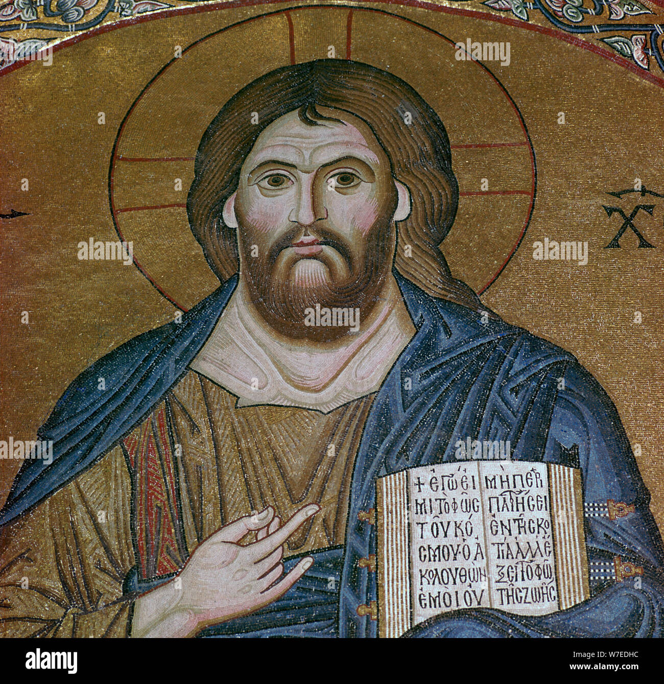 Eine byzantinische Mosaik von Christus Pantokrator, aus dem 11. Jahrhundert. Artist: Unbekannt Stockfoto