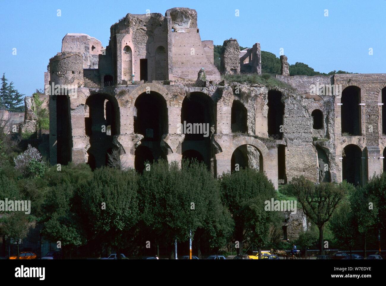 Gebäude der Palatin über den Circus Maximus gesehen. Artist: Unbekannt Stockfoto