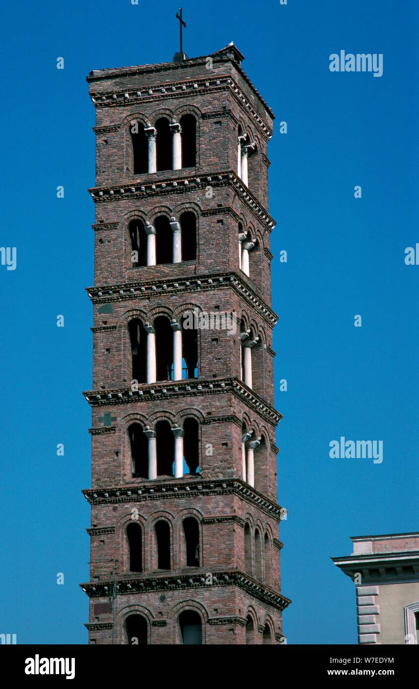 Der Turm von Santa Maria in Rom, 12. Artist: Unbekannt Stockfoto