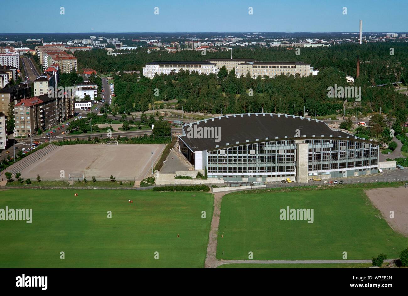 Olympia-eisstadion vom Turm des Olympiastadions, 1930er Jahre. Artist: Unbekannt Stockfoto