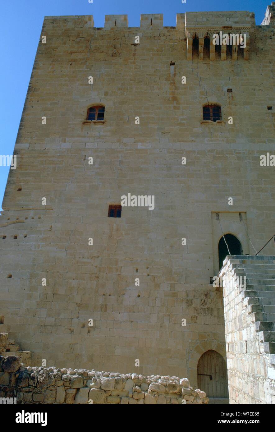 Der große Bergfried der Burg Kolossi, aus dem 15. Jahrhundert. Artist: Unbekannt Stockfoto