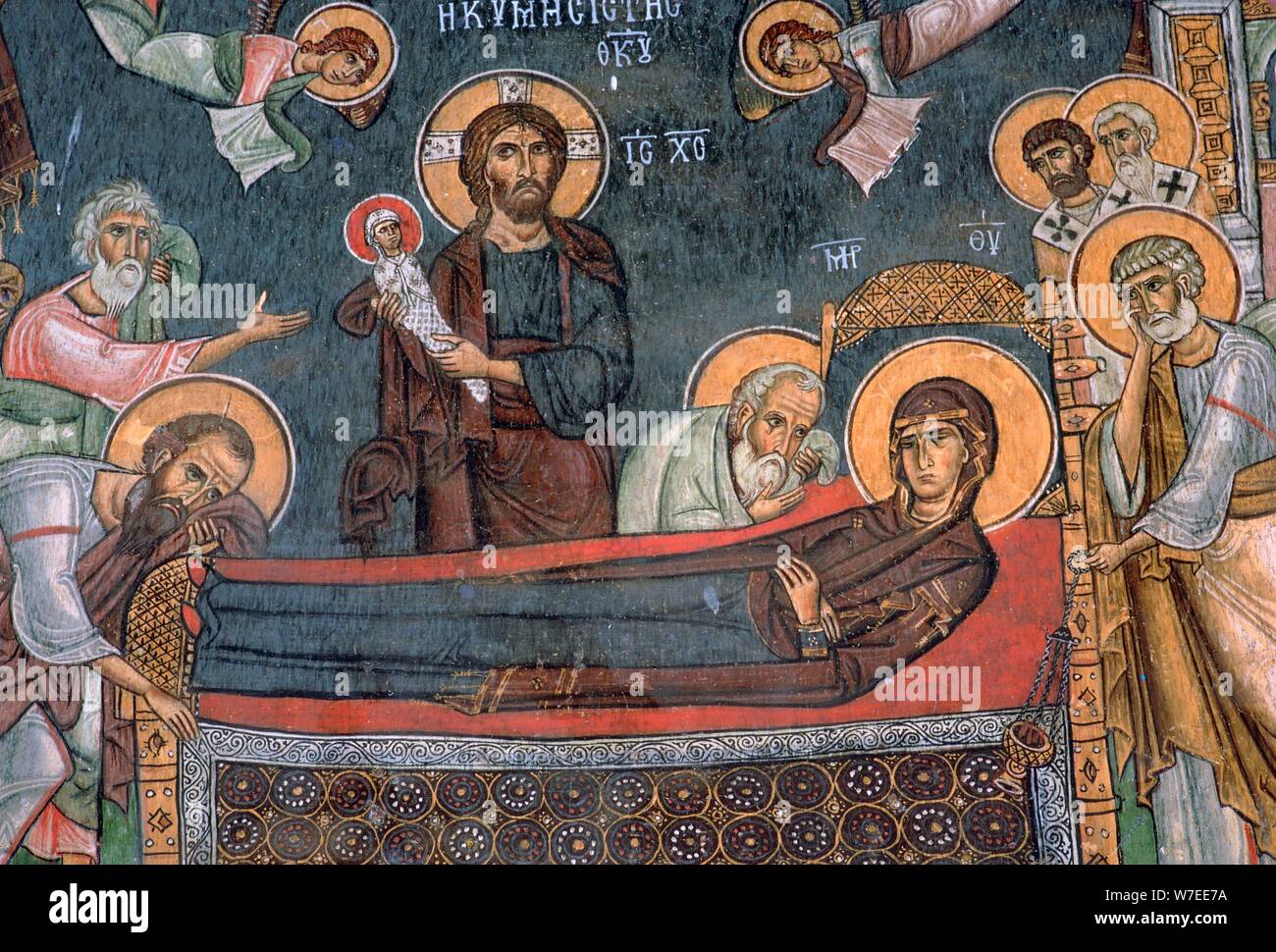 Bild des Todes der Jungfrau Maria, aus dem 12. Jahrhundert. Artist: Unbekannt Stockfoto