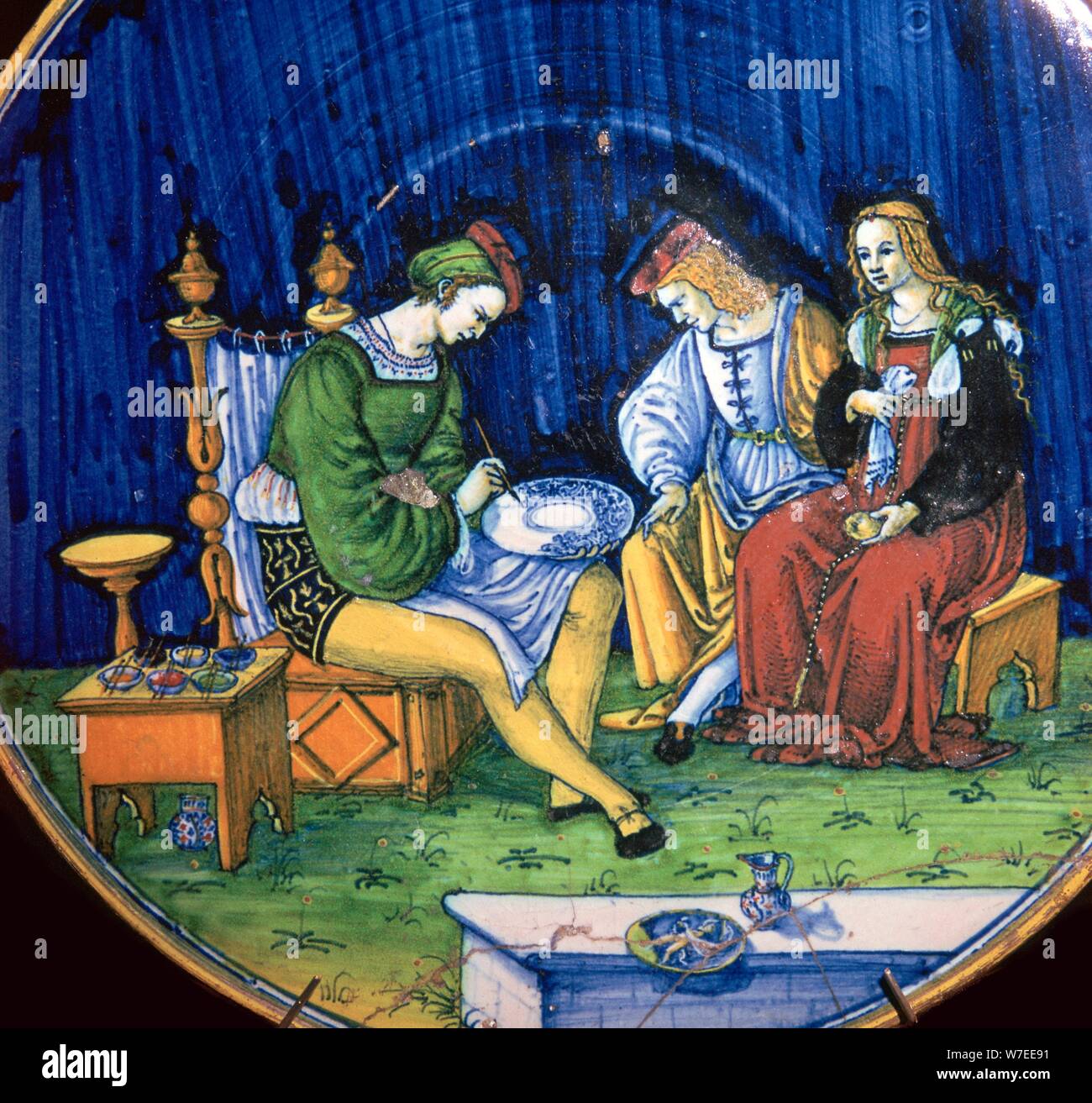 Schüssel als die Portrait Maler, 15. Jahrhundert bekannt. Artist: Unbekannt Stockfoto