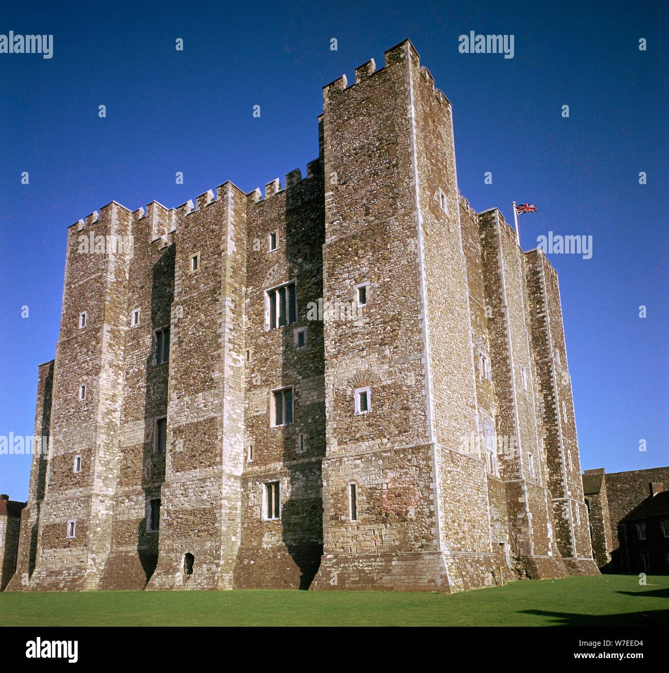 Die normannische Bergfried von Dover Castle, aus dem 12. Jahrhundert. Artist: Unbekannt Stockfoto