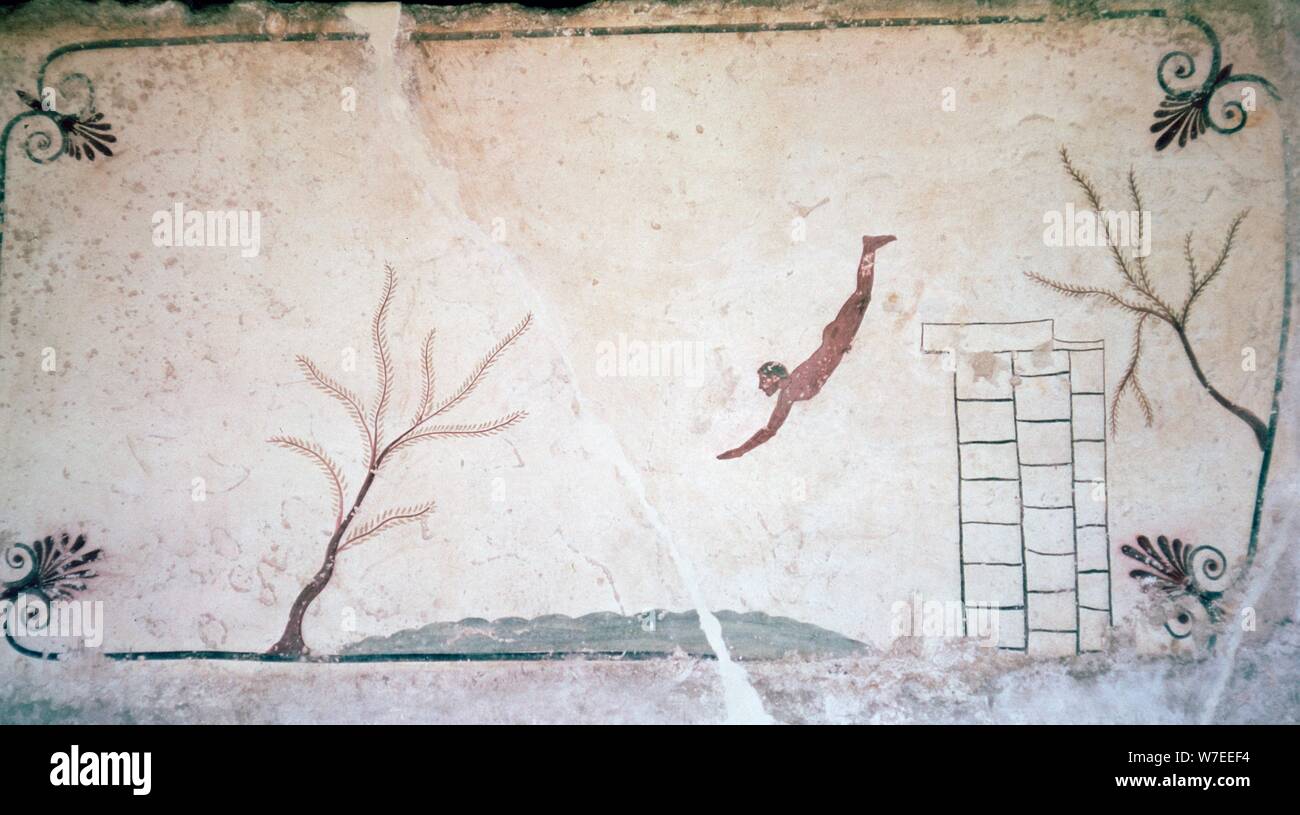 Griechische Grab Malerei, 5. Jahrhundert v. Chr.. Artist: Unbekannt Stockfoto