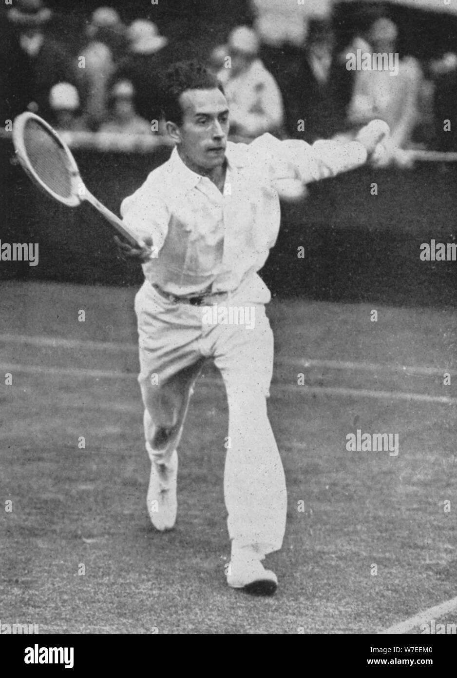 Henri Cochet, der schnellste Spieler seiner Zeit, Wimbledon, 1927. Artist: Unbekannt Stockfoto