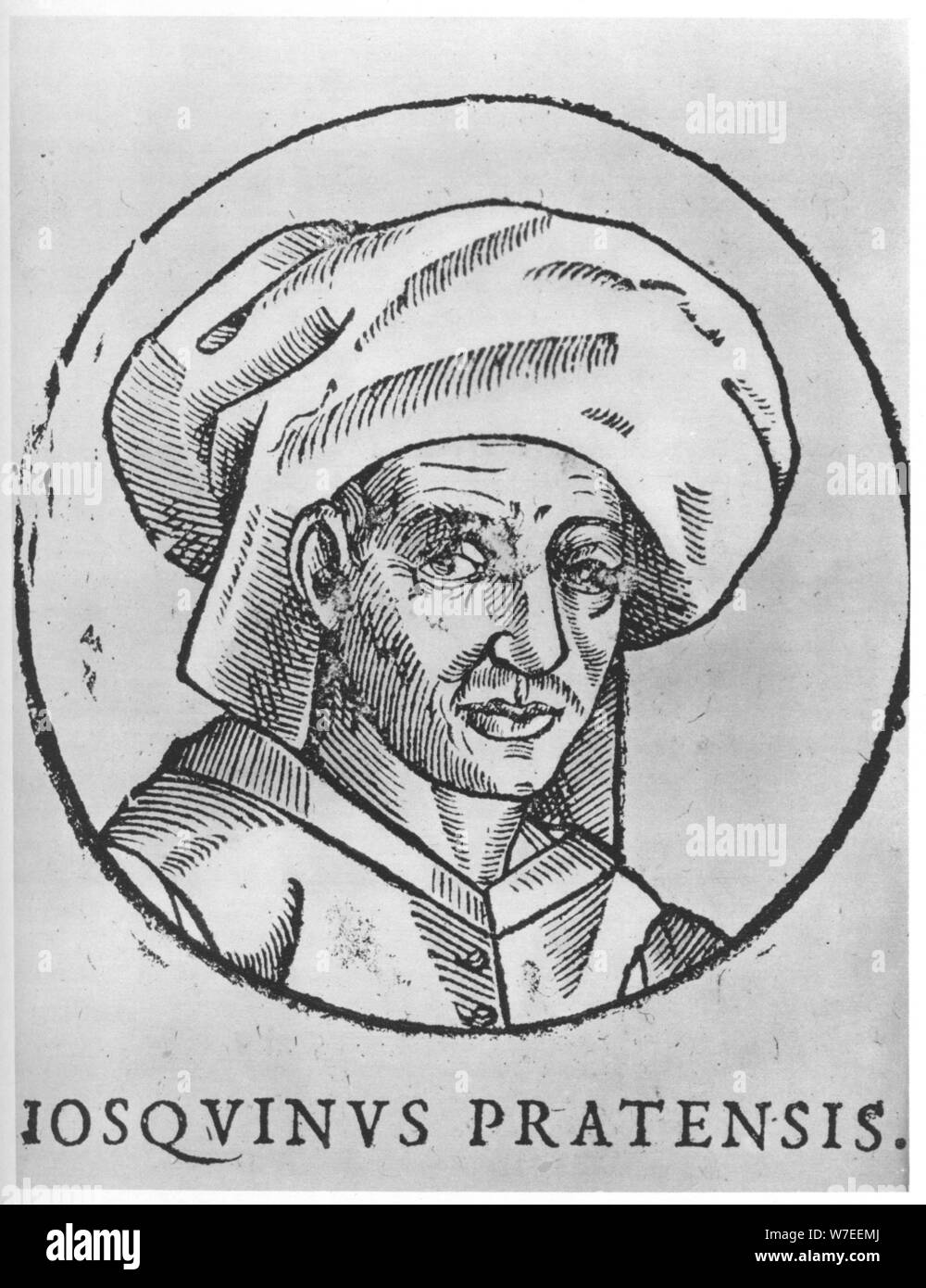 Josquin des Prez, franko-flämischen Komponisten der Renaissance. Artist: Unbekannt Stockfoto