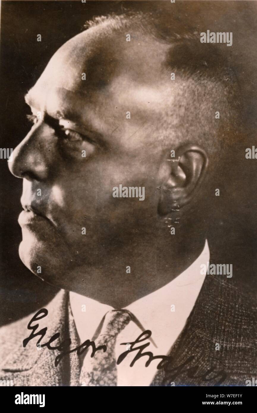 Gregor Strasser, deutscher NS-Politiker, c 1920 s-c 1930. Artist: Unbekannt Stockfoto