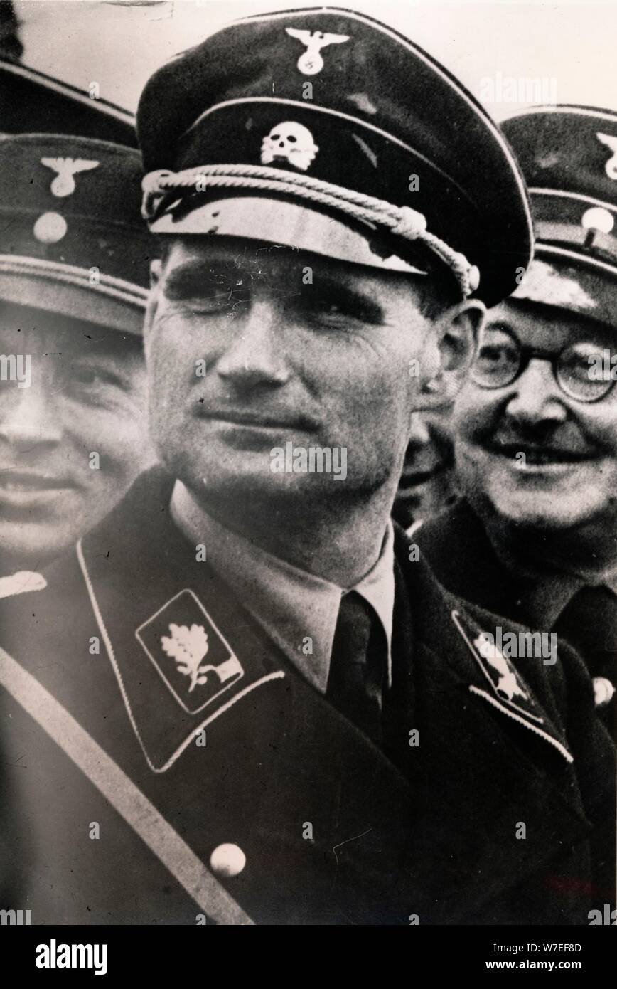Rudolf Hess, NS-Vize, in SS-Uniform, c 1937. Artist: Unbekannt Stockfoto