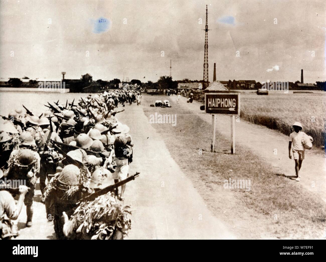 Japanische Truppen in Haiphong, Französisch Indochina, der Zweite Weltkrieg, 1940. Artist: Unbekannt Stockfoto