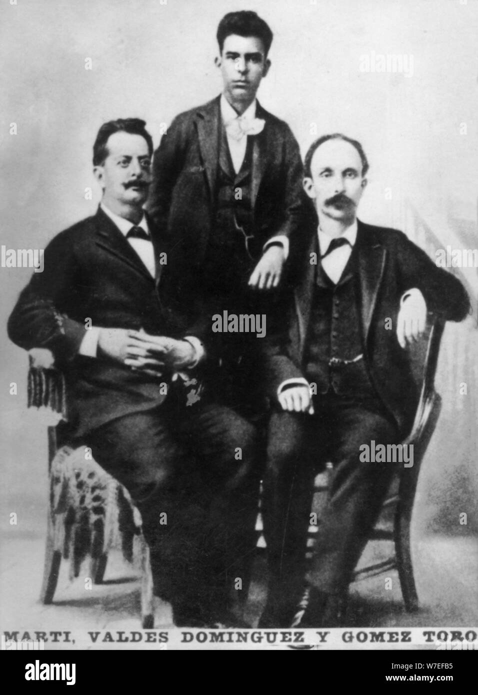 Jose Marti, Fermin Valdes Dominguez und Gomez Toro, Key West, Florida, USA, 1894 (c 1910). Artist: Unbekannt Stockfoto