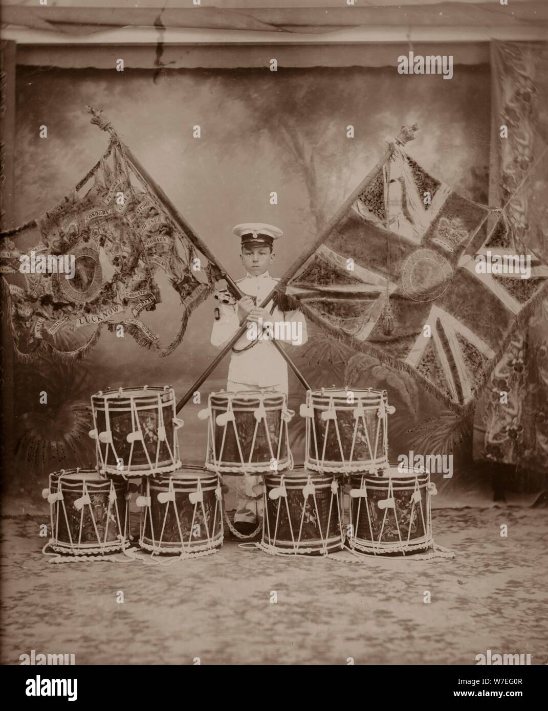 Die Farben der 1 Royal Munster Fusiliers, Rangun, Burma, 1913. Artist: Unbekannt Stockfoto