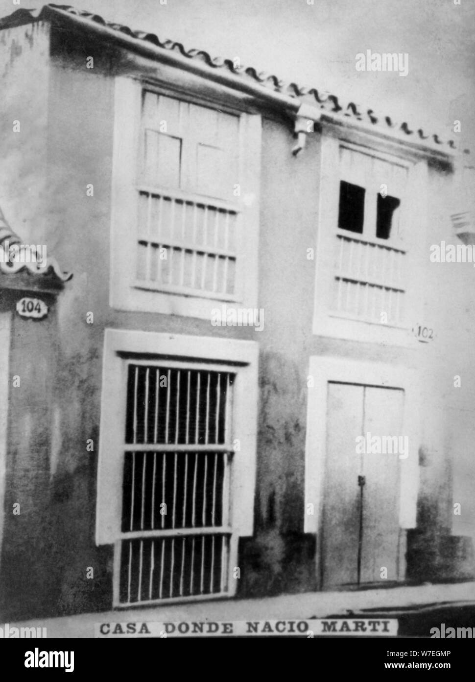 Birthpace von Jose Julian Marti Perez, (1853-1895), 1920. Artist: Unbekannt Stockfoto