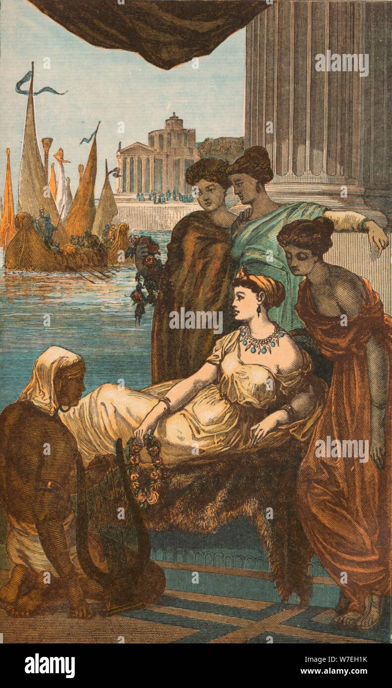 Römische Dame und Sklaven, c 1910. Artist: Unbekannt Stockfoto