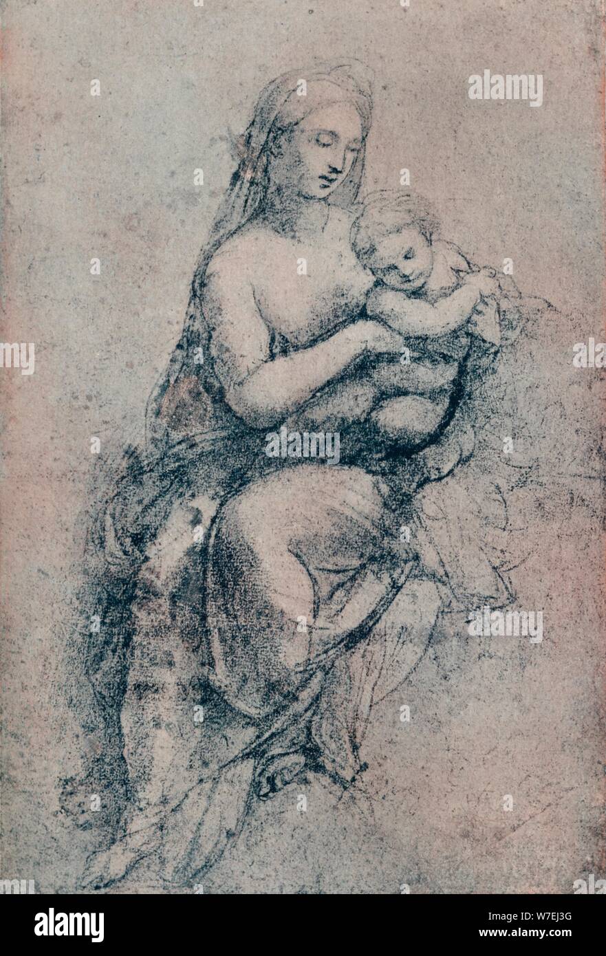 Studieren Sie die Madonna mit Kind, die Madonna di Foligno, c1511. (1903). Künstler: Raphael Stockfoto