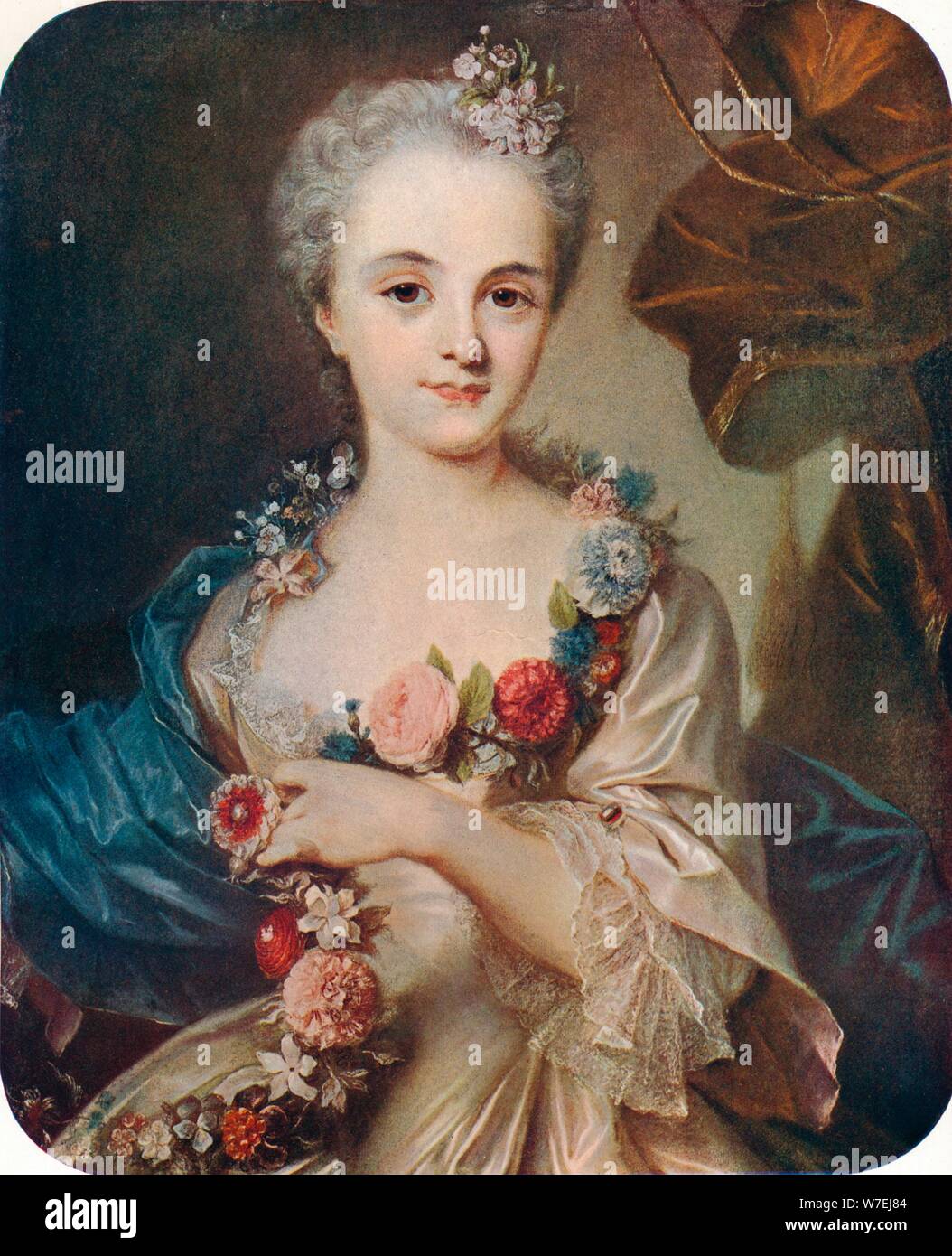 Porträt einer Dame (Marquise de Pompadour), c18th Jahrhundert, (1906). Künstler: Rosalba Zuanna Carriera Stockfoto