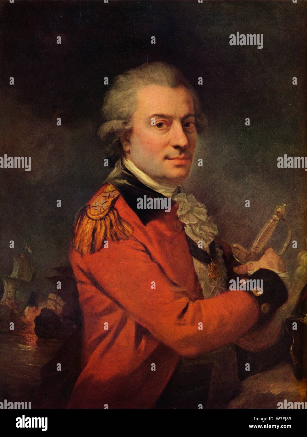Porträt von Admiral De Suffren, 18. Jahrhundert, (1915). Künstler: Alexander Roslin Stockfoto