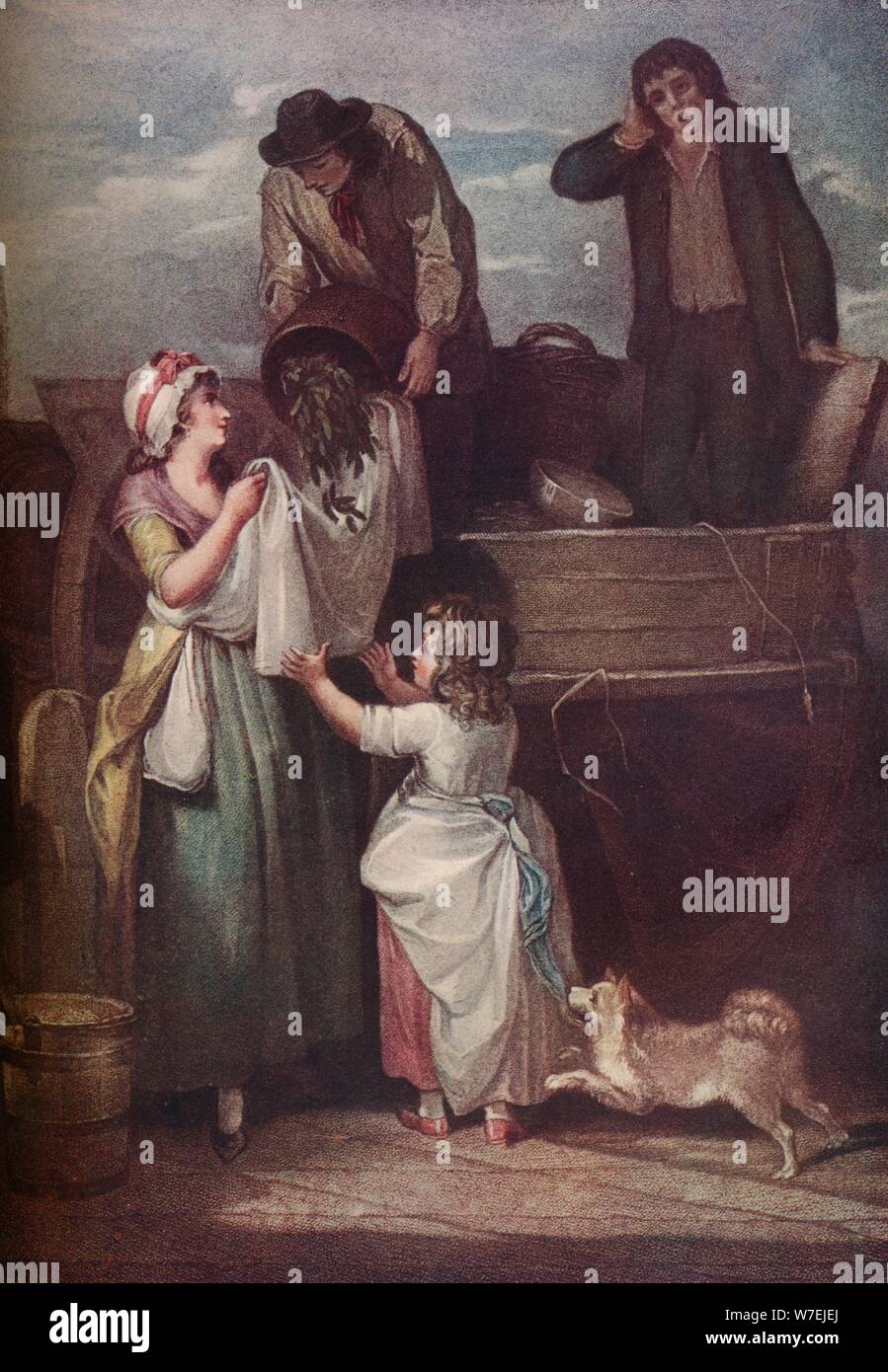 Schreie der London: frisch gesammelten Erbsen junge Hastings, 1795 (1917). Künstler: Giovanni Vendramini Stockfoto