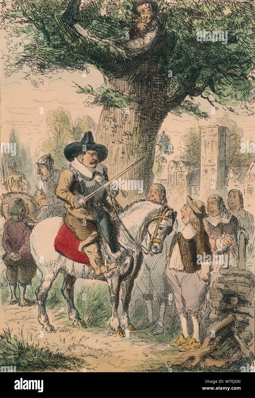 Royal Oak, der Penderell-Familie haben keine Ahnung wo ist Charles!!!, 1850. Künstler: John Leech Stockfoto