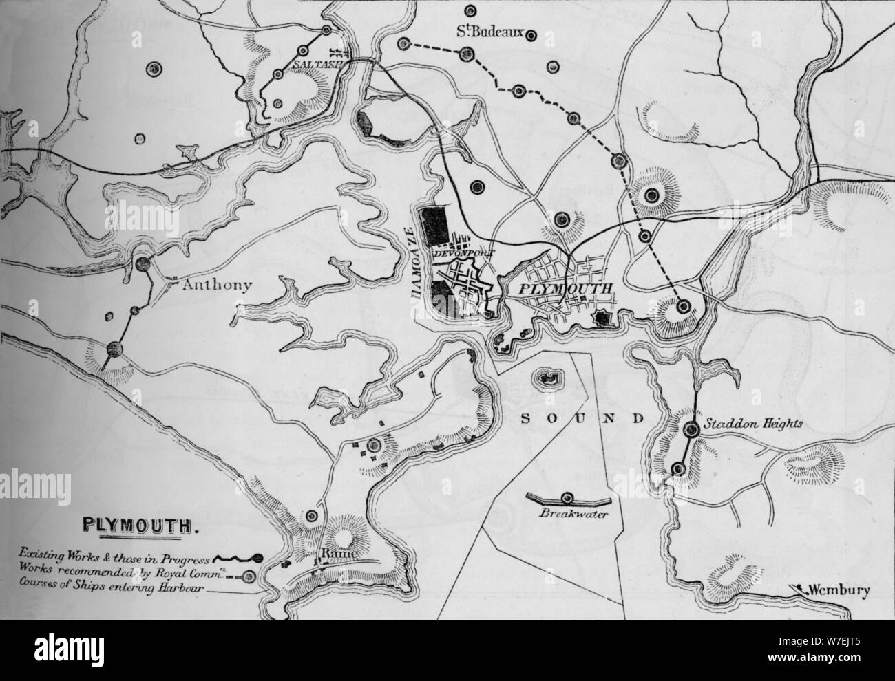 Plymouth, 1884. Künstler: unbekannt Stockfoto