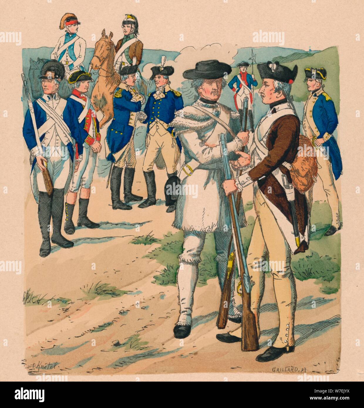 Vereinigte Staaten von Nord-Amerika, 1775-1783. Künstler: Claude Ferdinand Gaillard Stockfoto