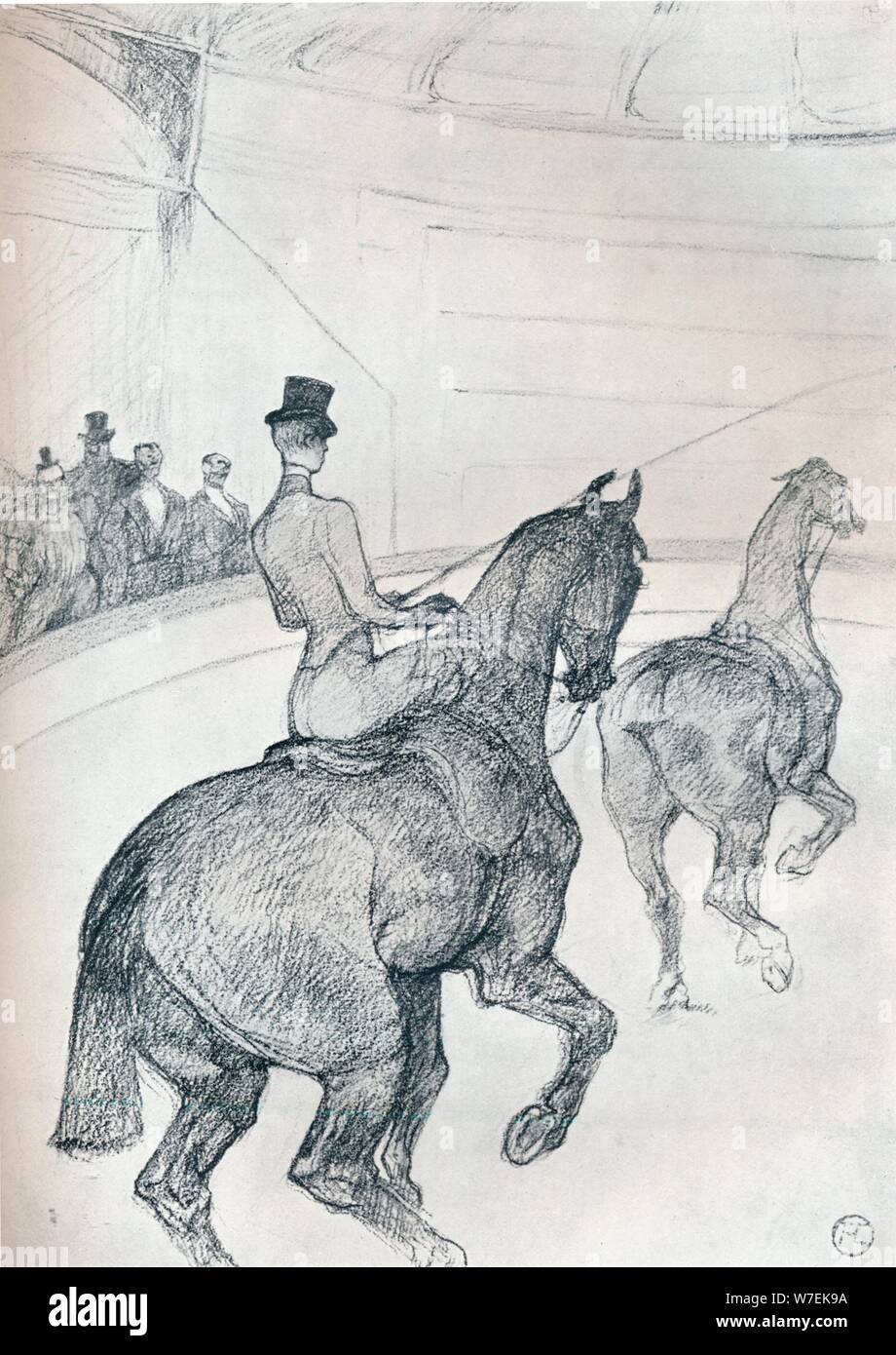 "Trick-Fahrer fahren Tandem", c1899 (1934). Künstler: Henri de Toulouse-Lautrec. Stockfoto