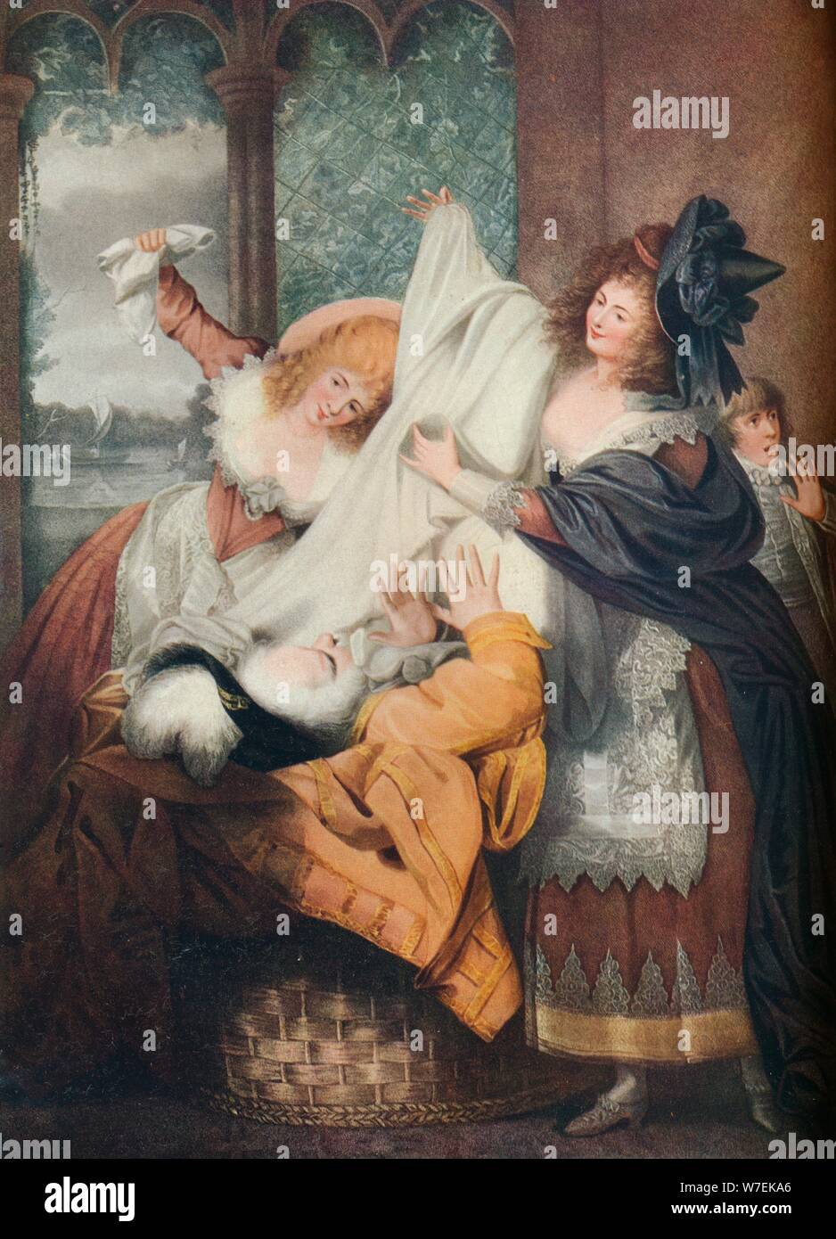 "Lustigen Weiber von Windsor: Akt III, Szene III", c18th Jahrhundert. Künstler: IP-Simon Stockfoto