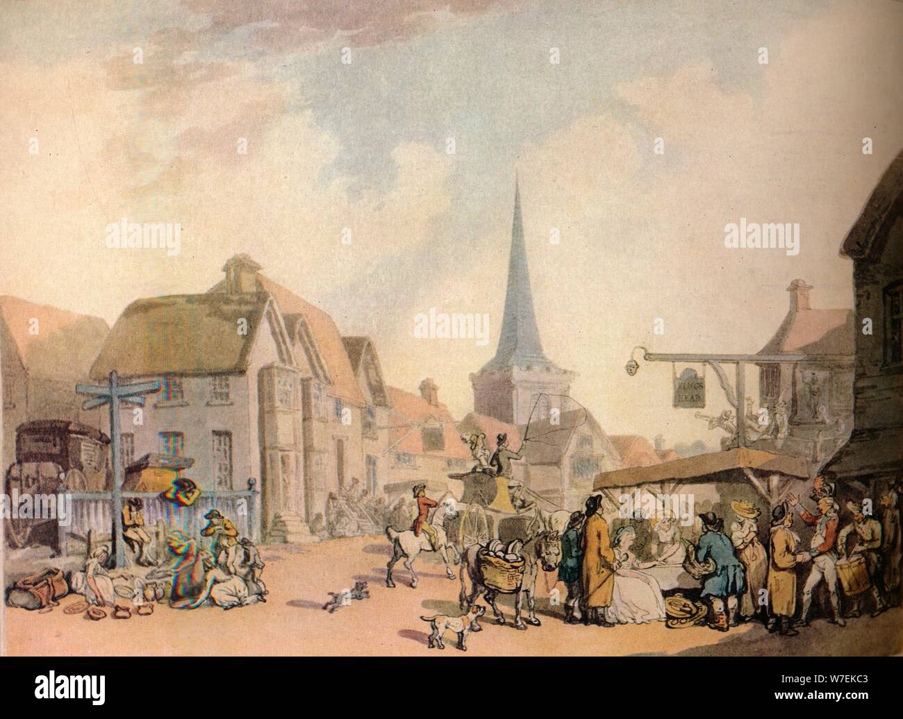 'Einen alten englischen Dorf Szene', c18th Jahrhundert. (1941). Künstler: Thomas Rowlandson. Stockfoto