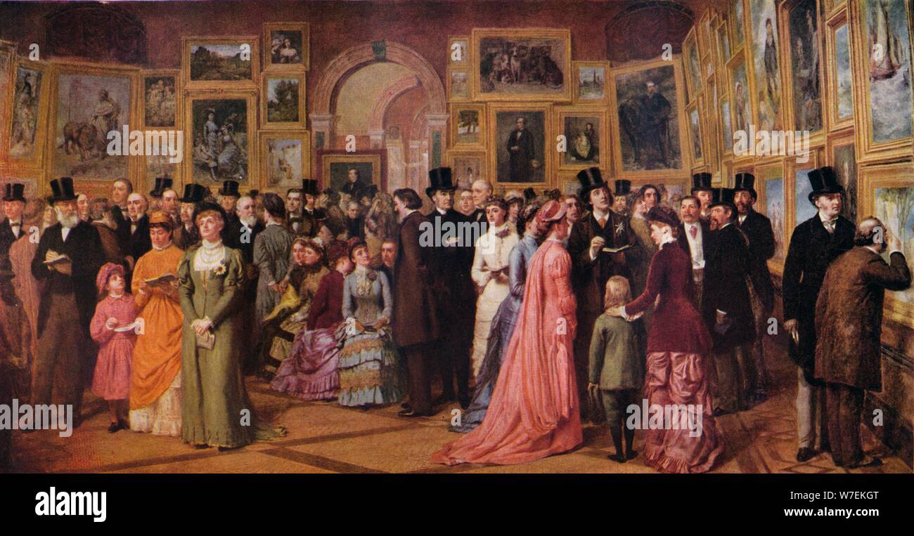 "Private View an der Royal Academy, 1881', 1883 (1935). Künstler: William Powell Frith. Stockfoto