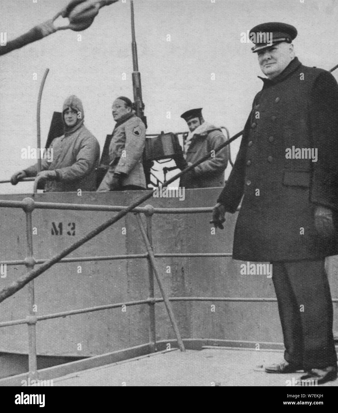 "Herr Churchill mit britischen und amerikanischen Kanoniere", 1943-44. Künstler: unbekannt. Stockfoto